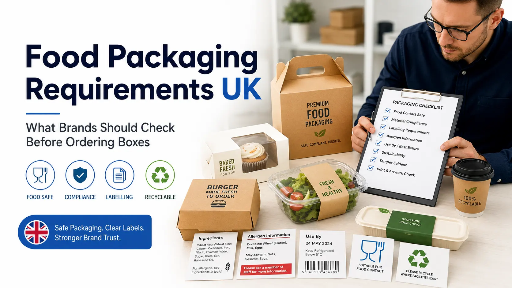 Food Packaging Requirements UK: What Brands Should Check Before Ordering Boxes