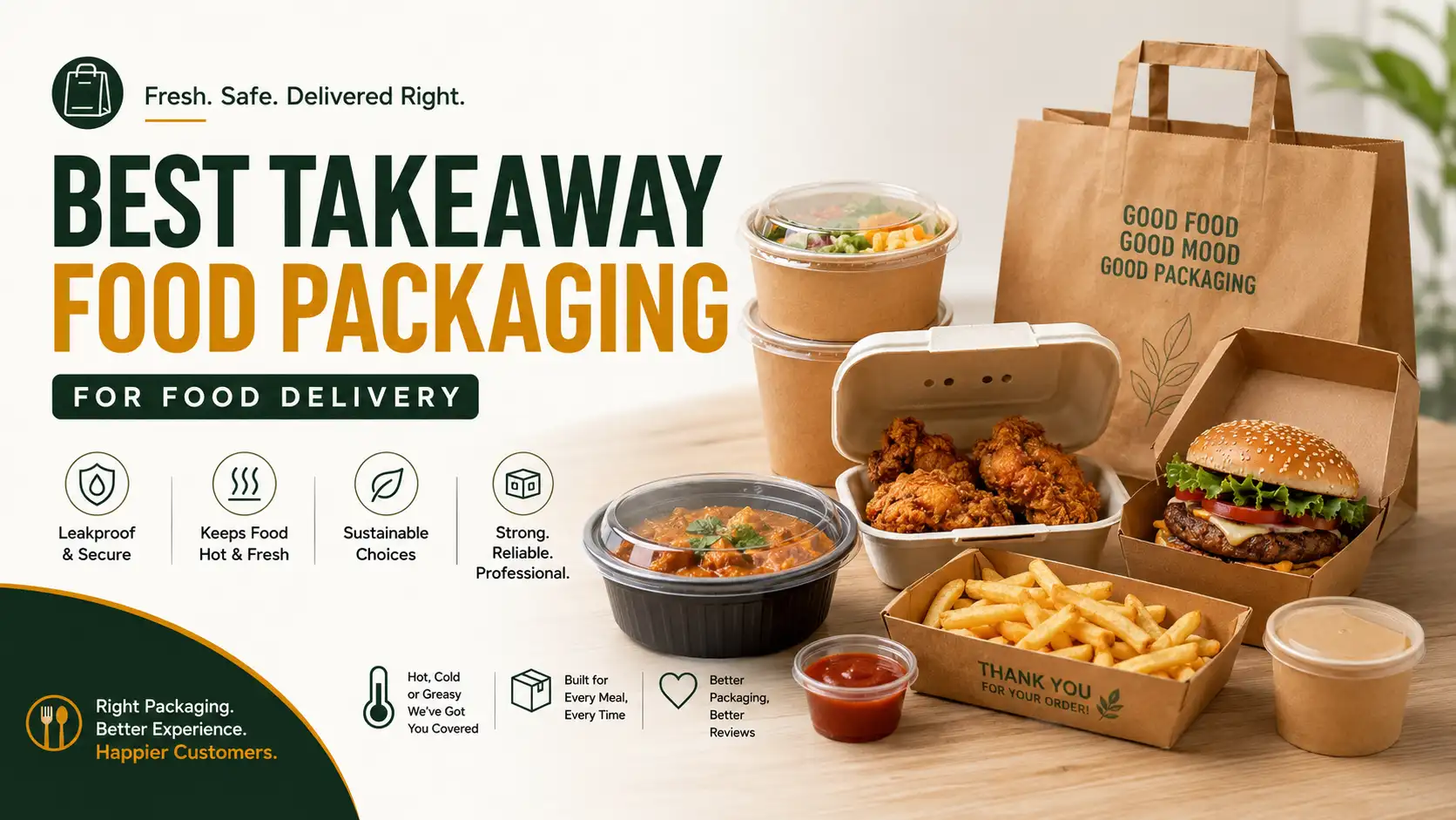 Best Takeaway Food Packaging for Hot, Cold and Greasy Foods